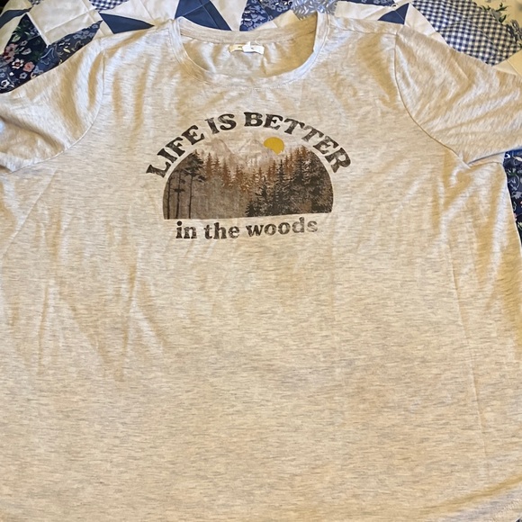 Maurices Gray Graphic Tee - Life is Better in the Woods - Picture 2 of 6